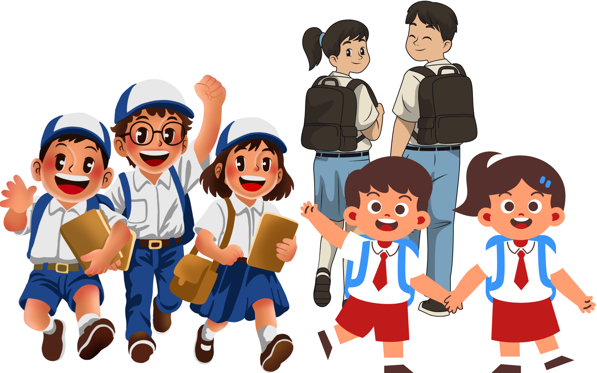 Ilustrasi siswa sedang belajar